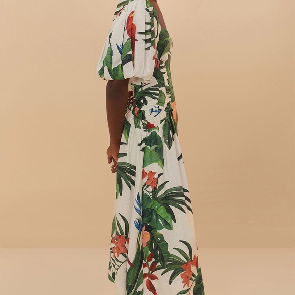 Farm Rio Off-White Midi Dress - Picture 5 of 9